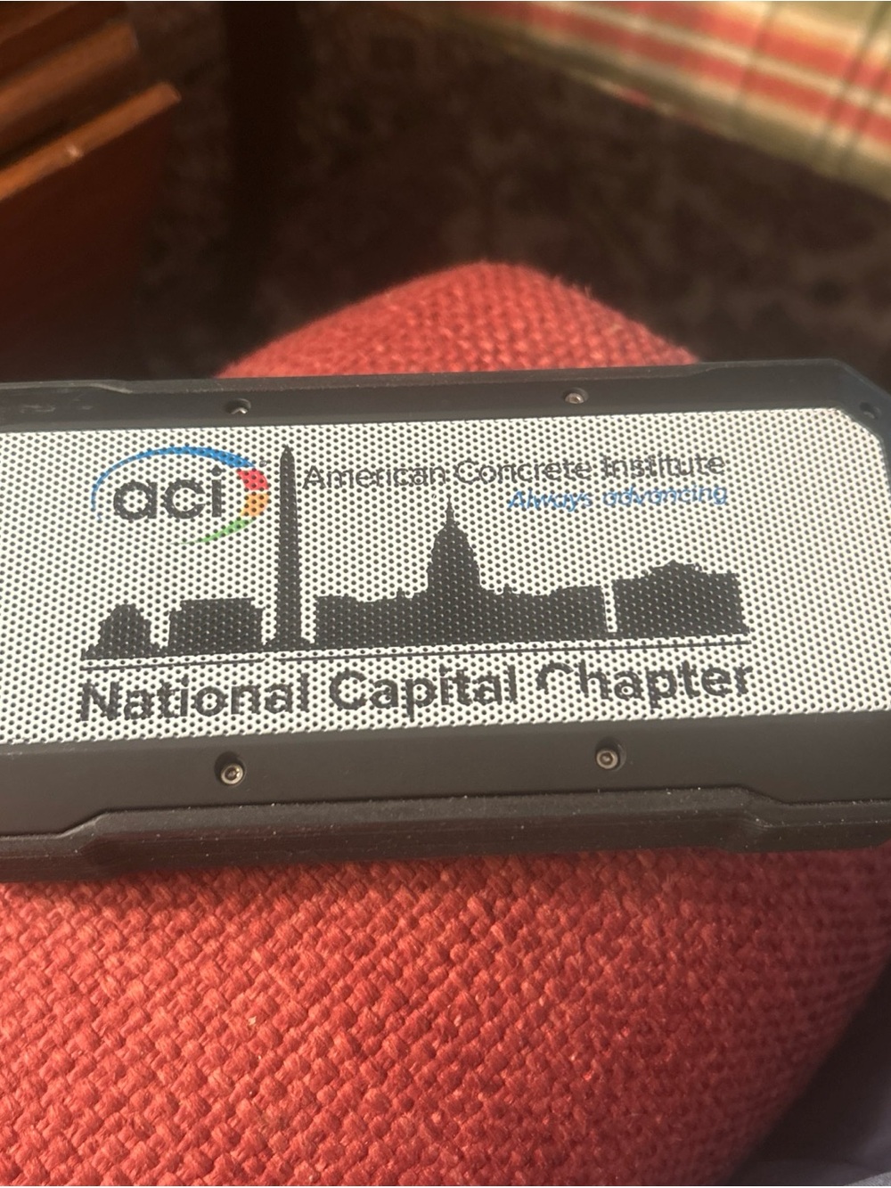 Portable Bluetooth Speaker with National Capital Chapter Design - Black & White